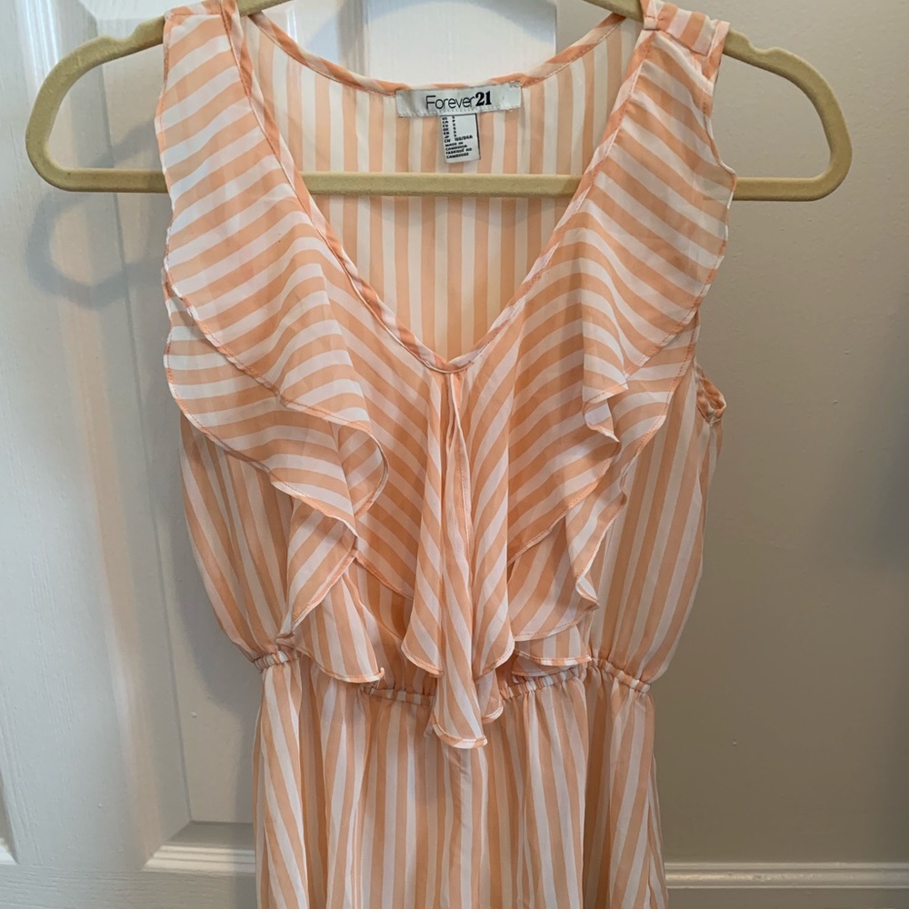 Striped sleeveless blouse